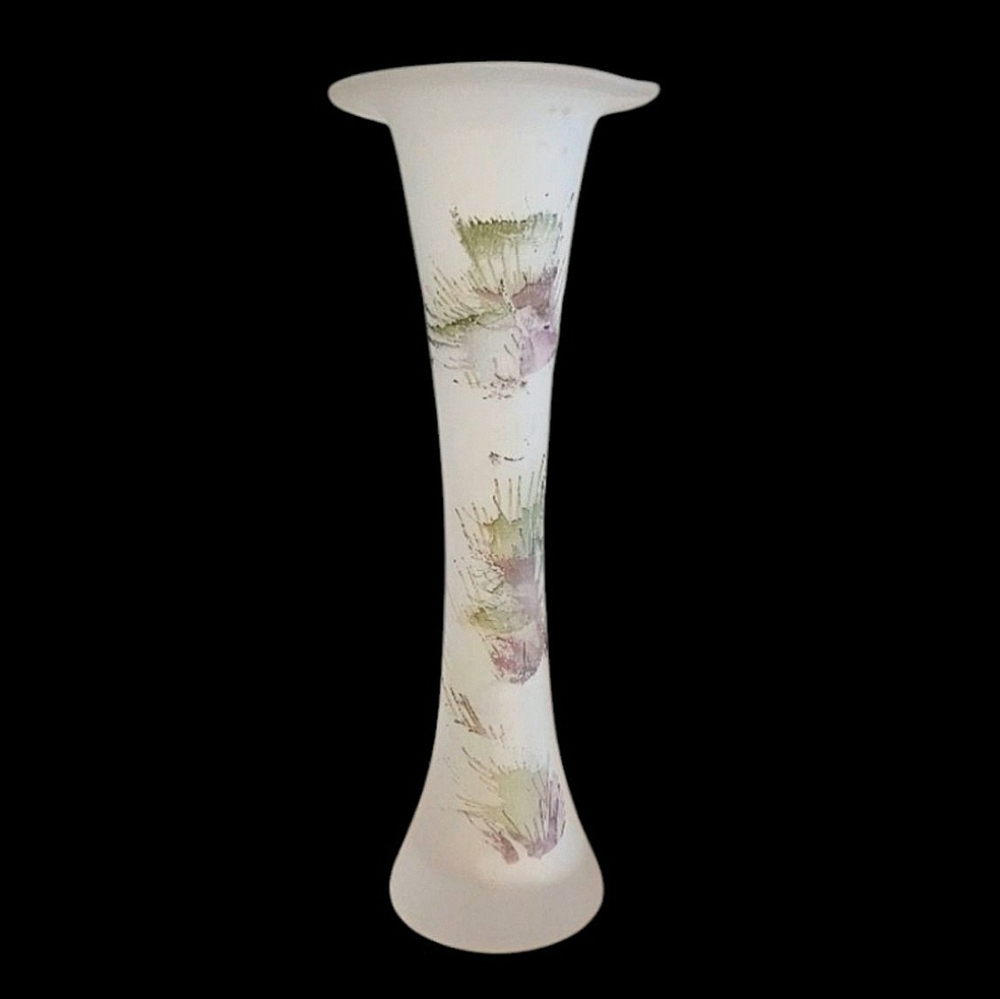 Vintage Handblown Satin Glass Vase